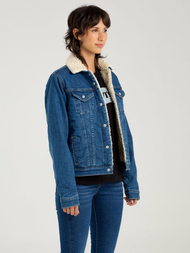 Chaqueta Levi's® sherpa trucker para mujer - levisco